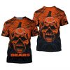 NFL Chicago Bears Halloween Pumpkin Skull T-Shirt