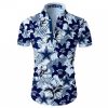 NFL Dallas Cowboys Tropical Flower Short Sleeve Hawaiian Shirt
