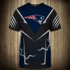 NFL New England Patriots Lightning Black Blue T-Shirt