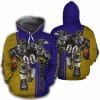 NFL Baltimore Ravens Purple Gold Mascot Pullover Hoodie