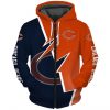 NFL Chicago Bears Zigzag Graphic Gift For Fans Zip Up Hoodie
