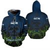 NFL Seattle Seahawks Halloween Skull Pumpkin Zip Up Hoodie