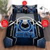 NFL Indianapolis Colts Custom Name Black Blue Bedding Set
