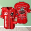 NCAA Georgia Bulldogs Custom Name Number Red Baseball Jersey