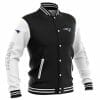 NFL New England Patriots Black White Basic Baseball Jacket