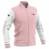 NFL New England Patriots Pink White Basic Baseball Jacket
