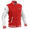 NFL New England Patriots Red White Basic Baseball Jacket