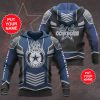 NFL Dallas Cowboys Custom Name Logo Burning Pullover Hoodie