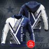 NFL Dallas Cowboys Custom Name White Blue Design Pullover Hoodie