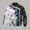 NFL New England Patriots White Camo Bomber Jacket