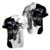 NFL New England Patriots Button Up Iron Maiden Hawaiian Shirt