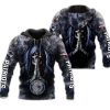 NFL New England Patriots Death Smoke Graphic Zip Up Hoodie