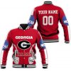 NCAA Georgia Bulldogs Custom Name Number Fan Mascot Baseball Jacket