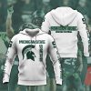 NCAA Michigan State Spartans White Big Logo Pullover Hoodie