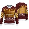 NFL Washington Commanders Brown Yellow Christmas Sweater