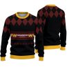 NFL Washington Commanders Diamond Pattern Christmas Sweater