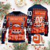 NFL Denver Broncos Custom Name Number Ugly Christmas Sweater