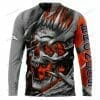 NFL Denver Broncos Custom Name Number Skull Orange Grey Sweatshirt