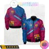 FC Barcelona Blaugrana LaLiga Red Blue Bomber Jacket