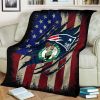 NFL New England Patriots Boston Celtics Fleece Blanket