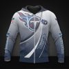 NFL Tennessee Titans White Navy Blue Zip Up Hoodie