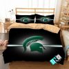 NCAA Michigan State Spartans Logo Black Bedding Set