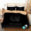 NCAA North Carolina Tar Heels Black Bedding Set