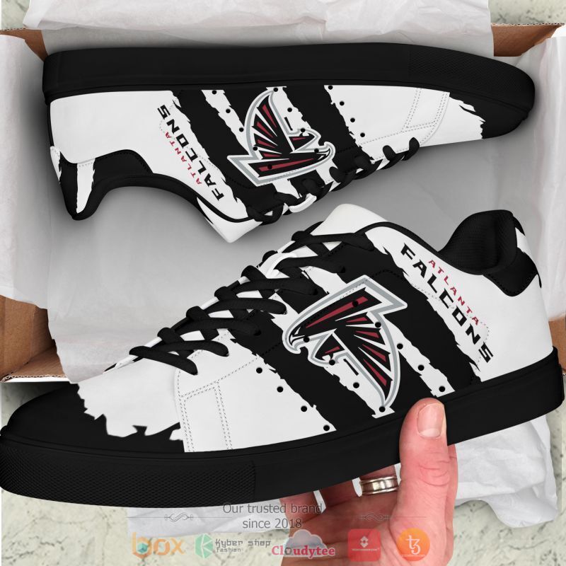 NFL Atlanta Falcons White Black Stan Smith Shoes V2