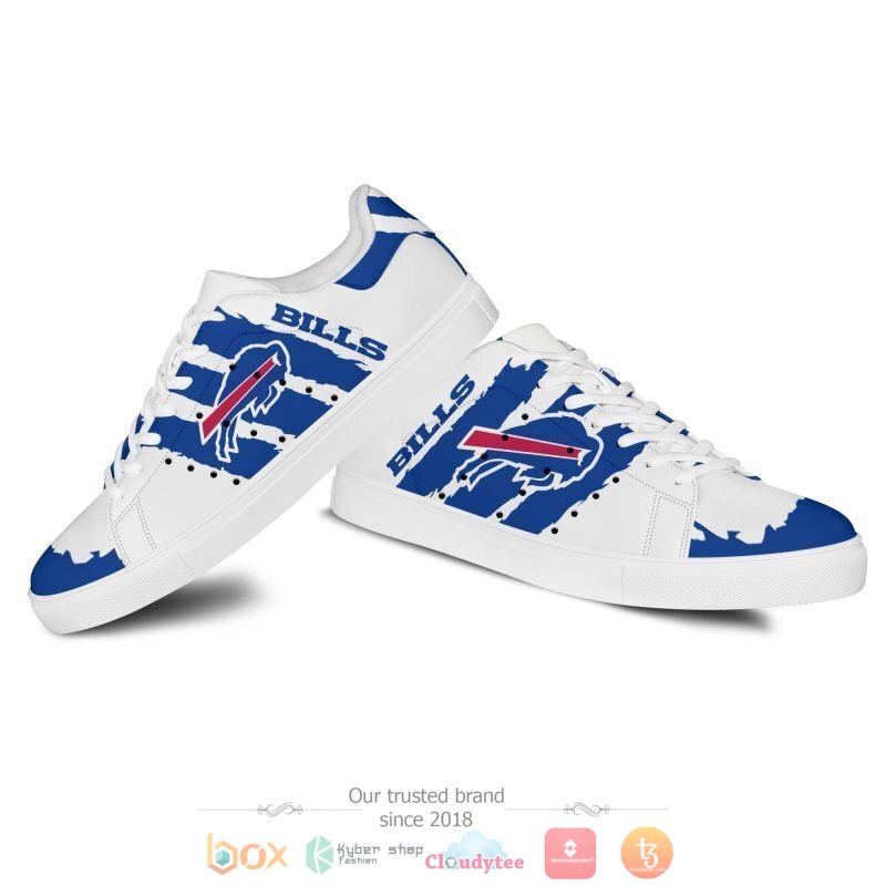 NFL Buffalo Bills White Blue Stan Smith Shoes V2 NFL Buffalo Bills White Blue Stan Smith Shoes V2