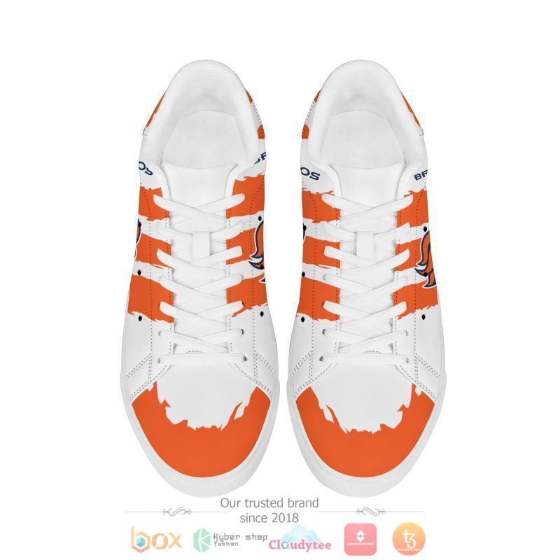 NFL Denver Broncos White Orange Stan Smith Shoes NFL Denver Broncos White Orange Stan Smith Shoes