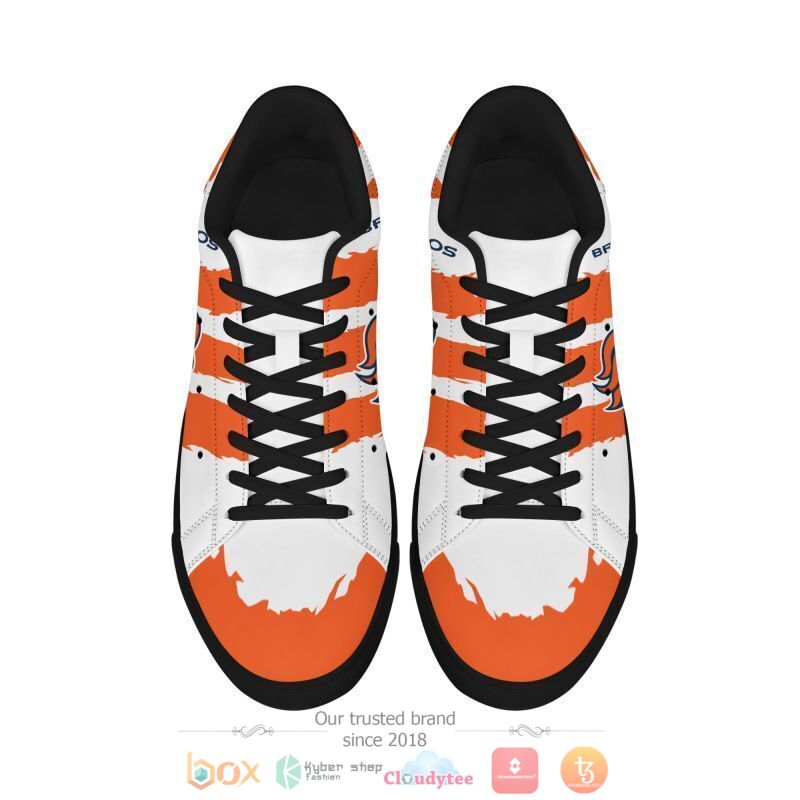 NFL Denver Broncos White Orange Stan Smith Shoes NFL Denver Broncos White Orange Stan Smith Shoes
