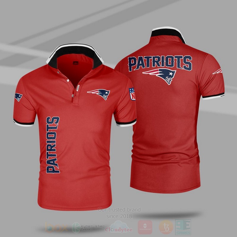 NFL New England Patriots Red Polo Shirt NFL New England Patriots Red Polo Shirt