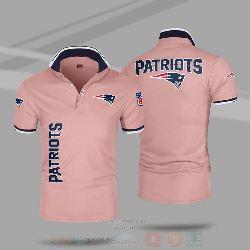 NFL New England Patriots Pink Polo Shirt NFL New England Patriots Pink Polo Shirt