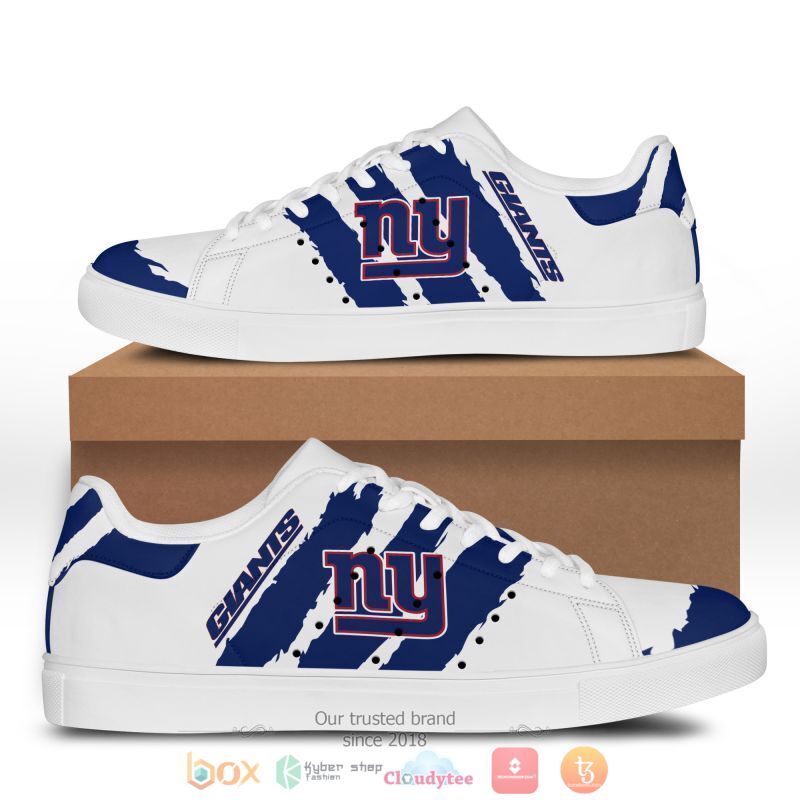 NFL New York Giants White Blue Stan Smith Shoes NFL New York Giants White Blue Stan Smith Shoes