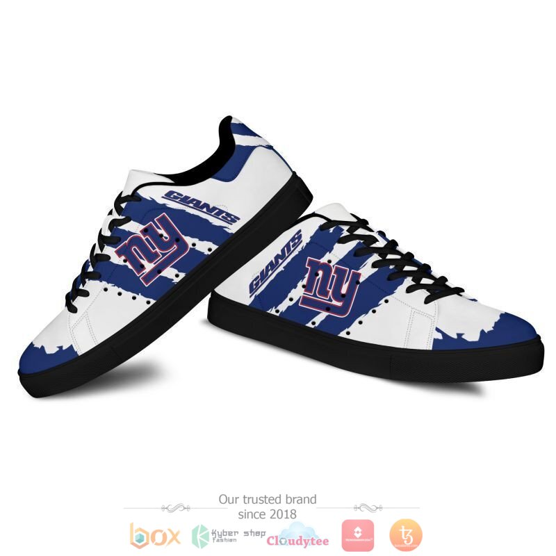 NFL New York Giants White Blue Stan Smith Shoes NFL New York Giants White Blue Stan Smith Shoes