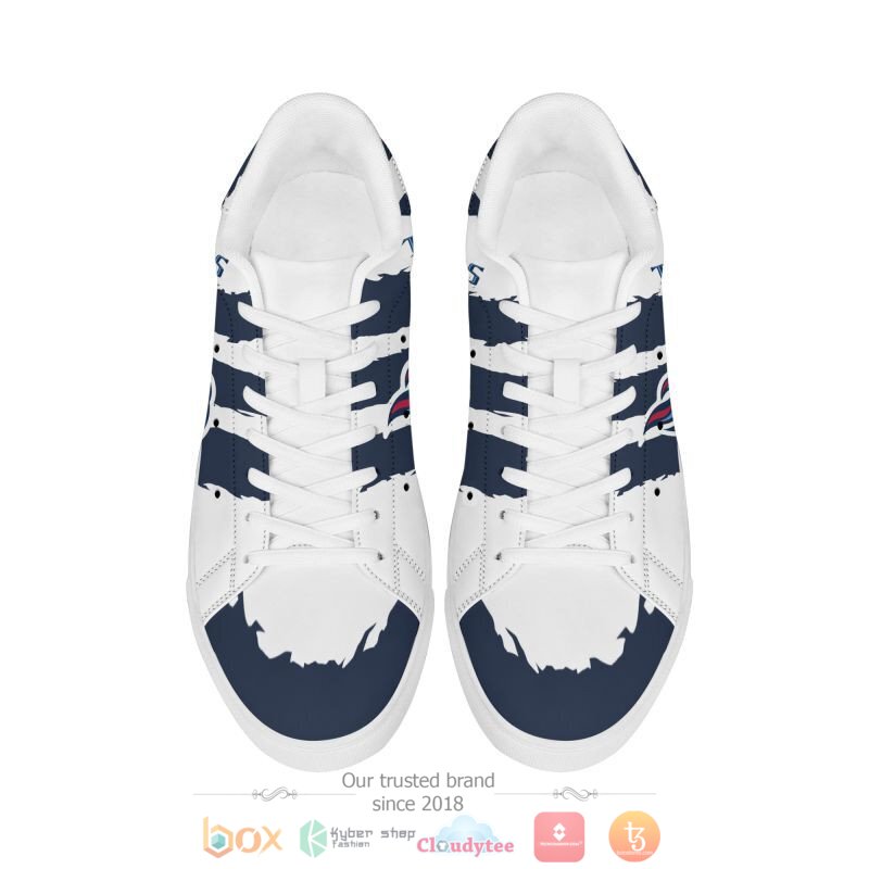 NFL Tennessee Titans White Navy Blue Stan Smith Shoes NFL Tennessee Titans White Navy Blue Stan Smith Shoes