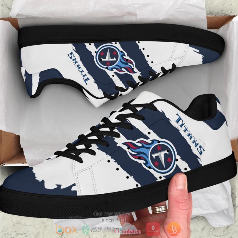 NFL Tennessee Titans White Navy Blue Stan Smith Shoes NFL Tennessee Titans White Navy Blue Stan Smith Shoes