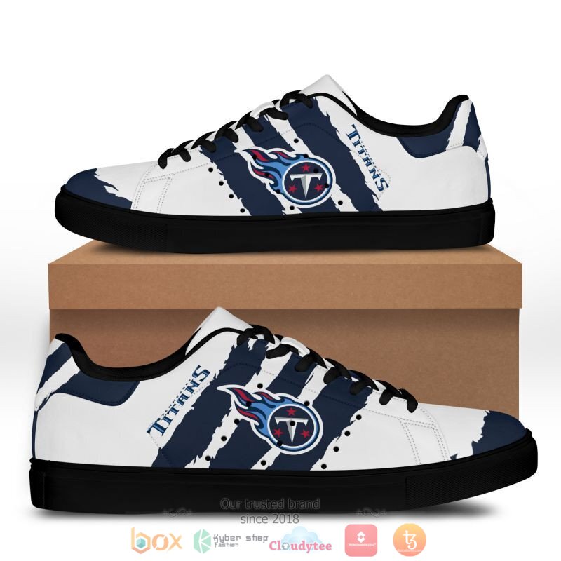 NFL Tennessee Titans White Navy Blue Stan Smith Shoes NFL Tennessee Titans White Navy Blue Stan Smith Shoes