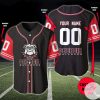 NCAA Georgia Bulldogs Custom Name Number Black Baseball Jersey