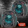 NFL Miami Dolphins Custom Name Special Skull Sweatshirt