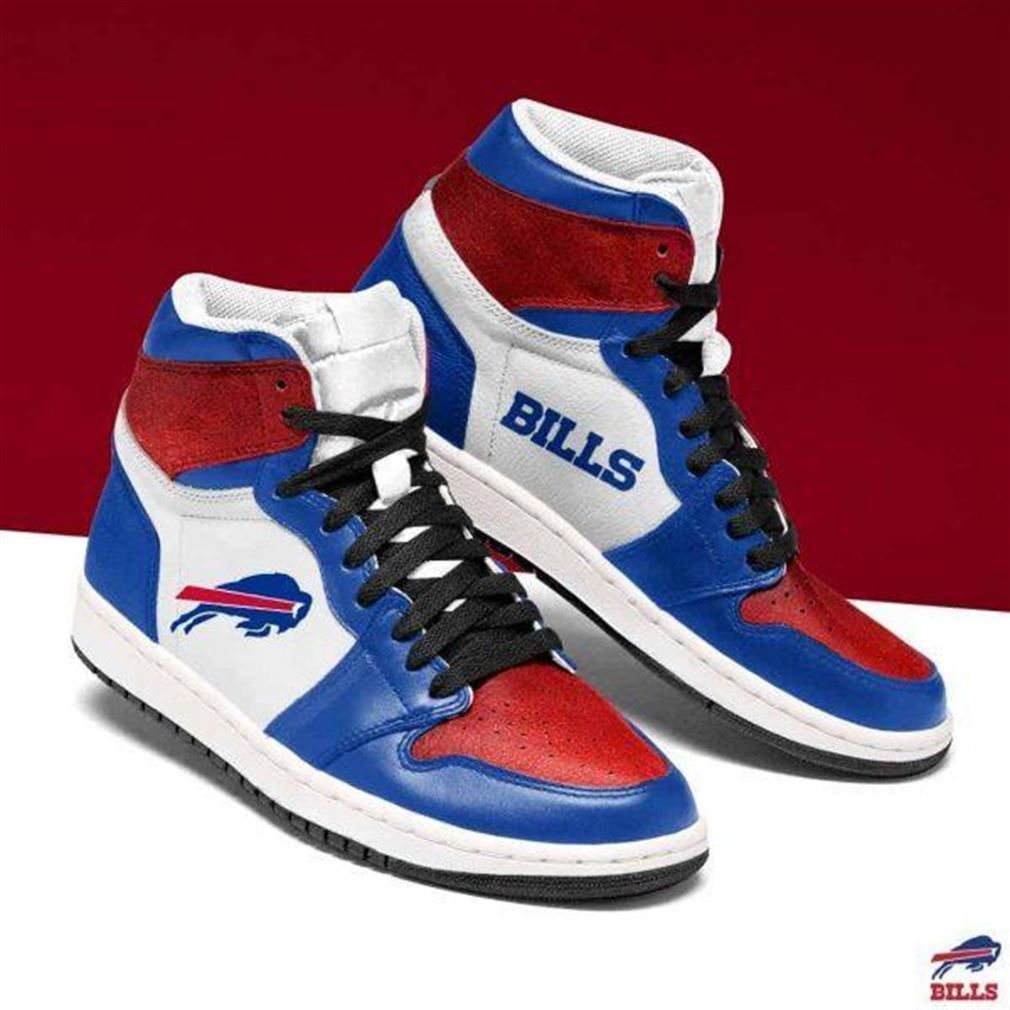 NFL Buffalo Bills Blue White Red Air Jordan 1 High Sneakers
