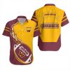 NFL Washington Commanders Custom Name Yellow Brown Rugby Ball Hawaiian Shirt