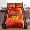 NFL Washington Commanders Custom Name Orange Big Helmet Bedding Set