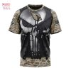 NFL Arizona Cardinals Custom Name Number Punisher Skull Camo T-Shirt