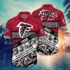 NFL Atlanta Falcons Red Silver Flower Hawaiian Shirt