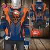 NFL Denver Broncos Custom Name Skull Orange Blue Sweatshirt