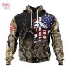 NFL Denver Broncos Custom Name Number America Flag Pullover Hoodie
