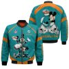 NFL Miami Dolphins Custom Name Mickey Aqua Bomber Jacket