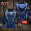 NFL Tennessee Titans Custom Name Skull Navy Blue Pullover Hoodie