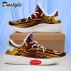 NFL Washington Commanders Custom Name Brown Yellow Curve Yeezy Boost Sneakers